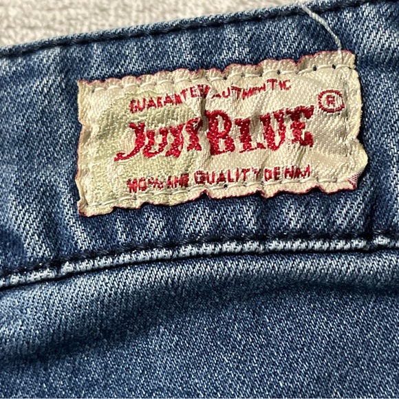 Judy Blue Jeans Womens 3XL Skinny Fit Distress Med Wash Blue 30” Inseam Mid Rise - Picture 10 of 13